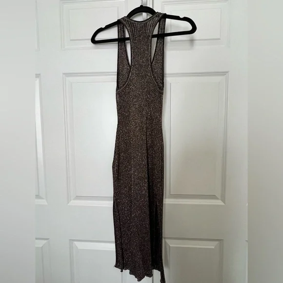 BCBGMaxAzria Metallic Gold/Black Maxi Dress - Picture 2 of 5